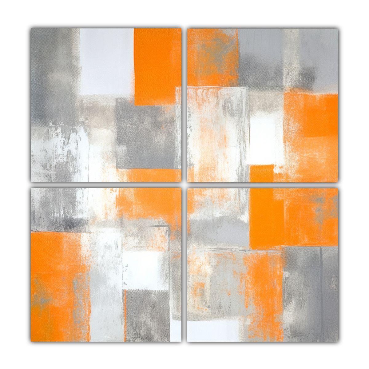 Cuadriptico Fotografia Espacio Pintura Abstracta 120x120 Cm-0