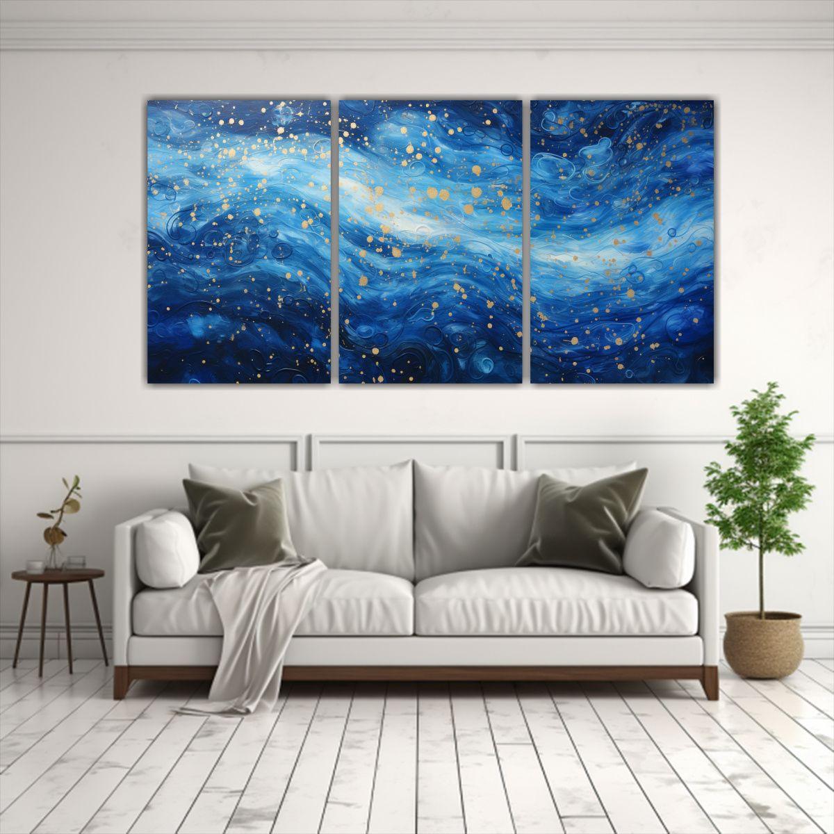 Arte Impreso Luminoso Tres Artes De Pared 240x120 Cm-2