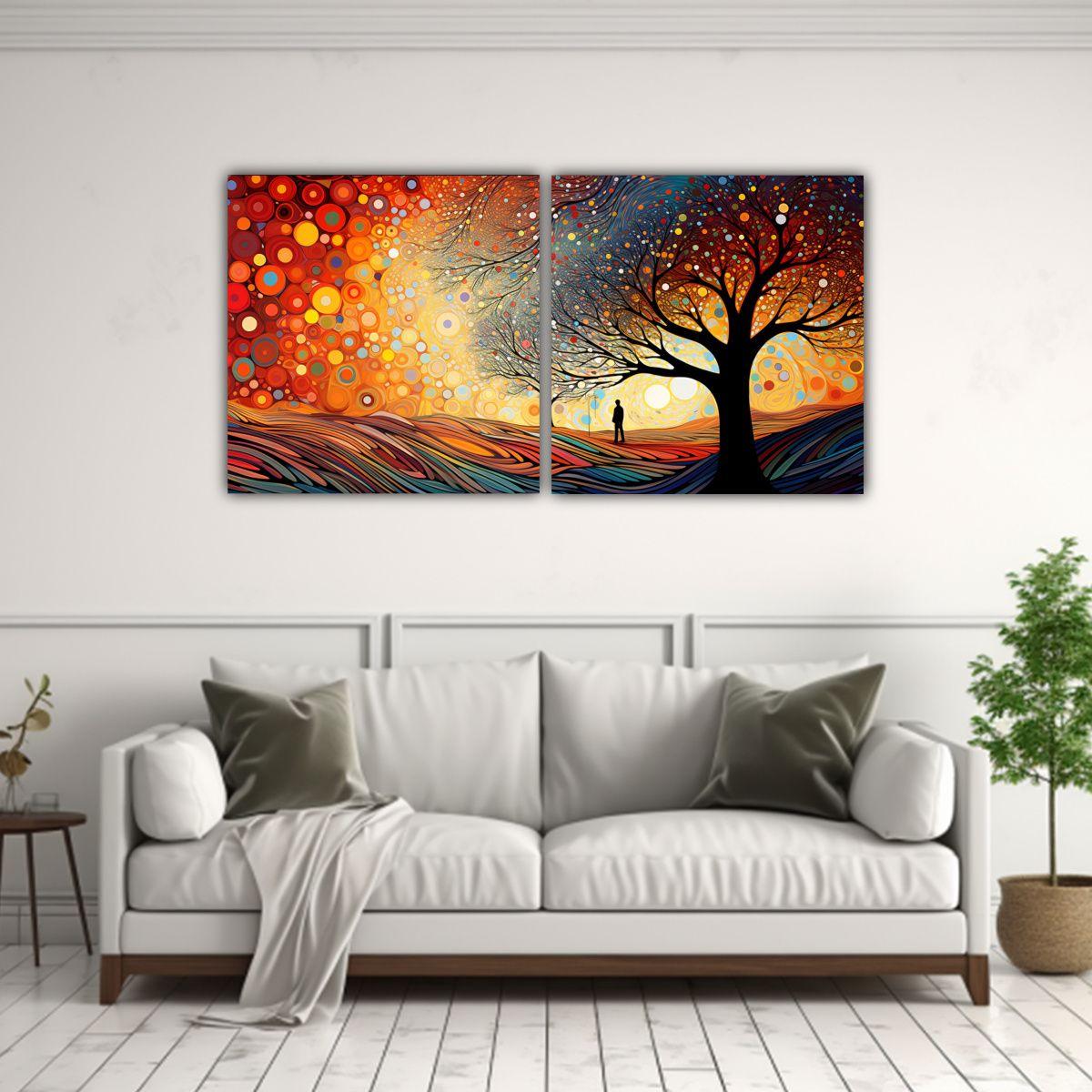 Lienzos De Tela Con Imagen Motivo Abstracto 100x50 Cm-2