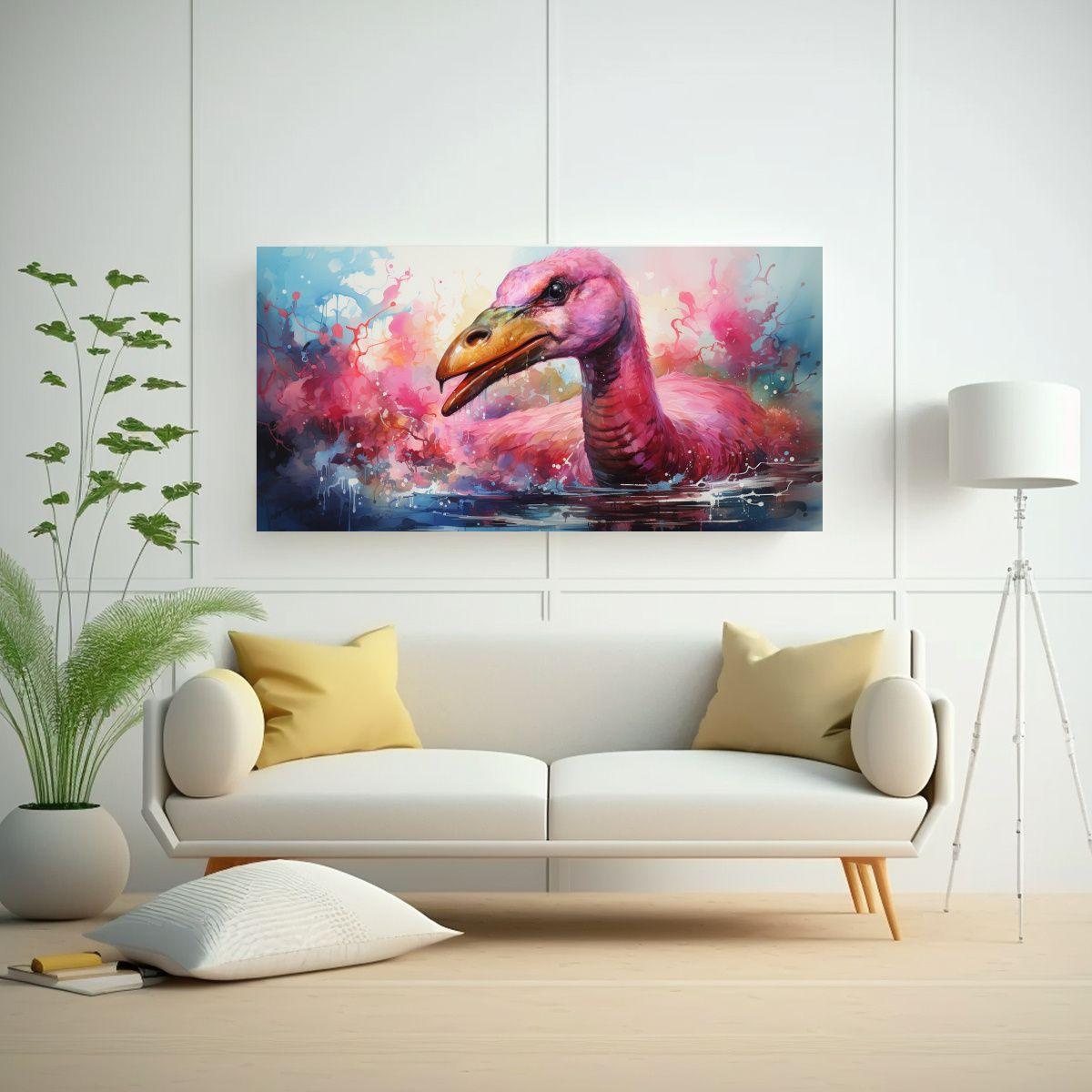 Arte Minimalista: Monstruo De Loch Ness En Acuarel 40x20cm-2