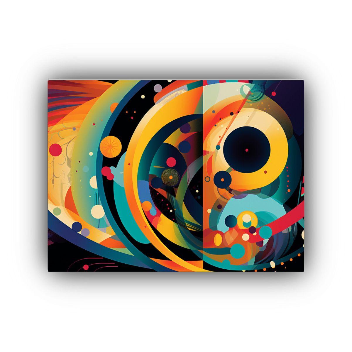 Con Cráneos Abstractos, Galaxia En Degradado Pinturas Decor 90x60cm-0