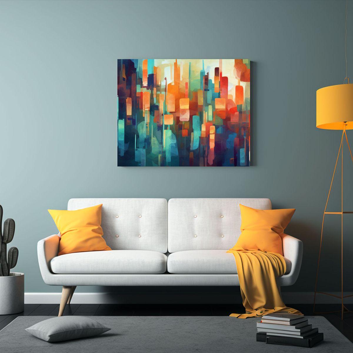 Pinturas De Decoración: Arte Abstracto Con 50x40 Cm-2