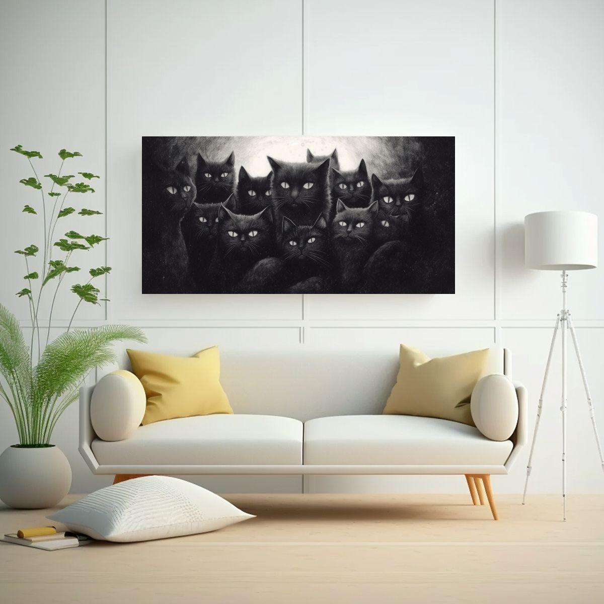 Cuadro Decorativo Impacto Visual Tela The Starry 100x50cm-2