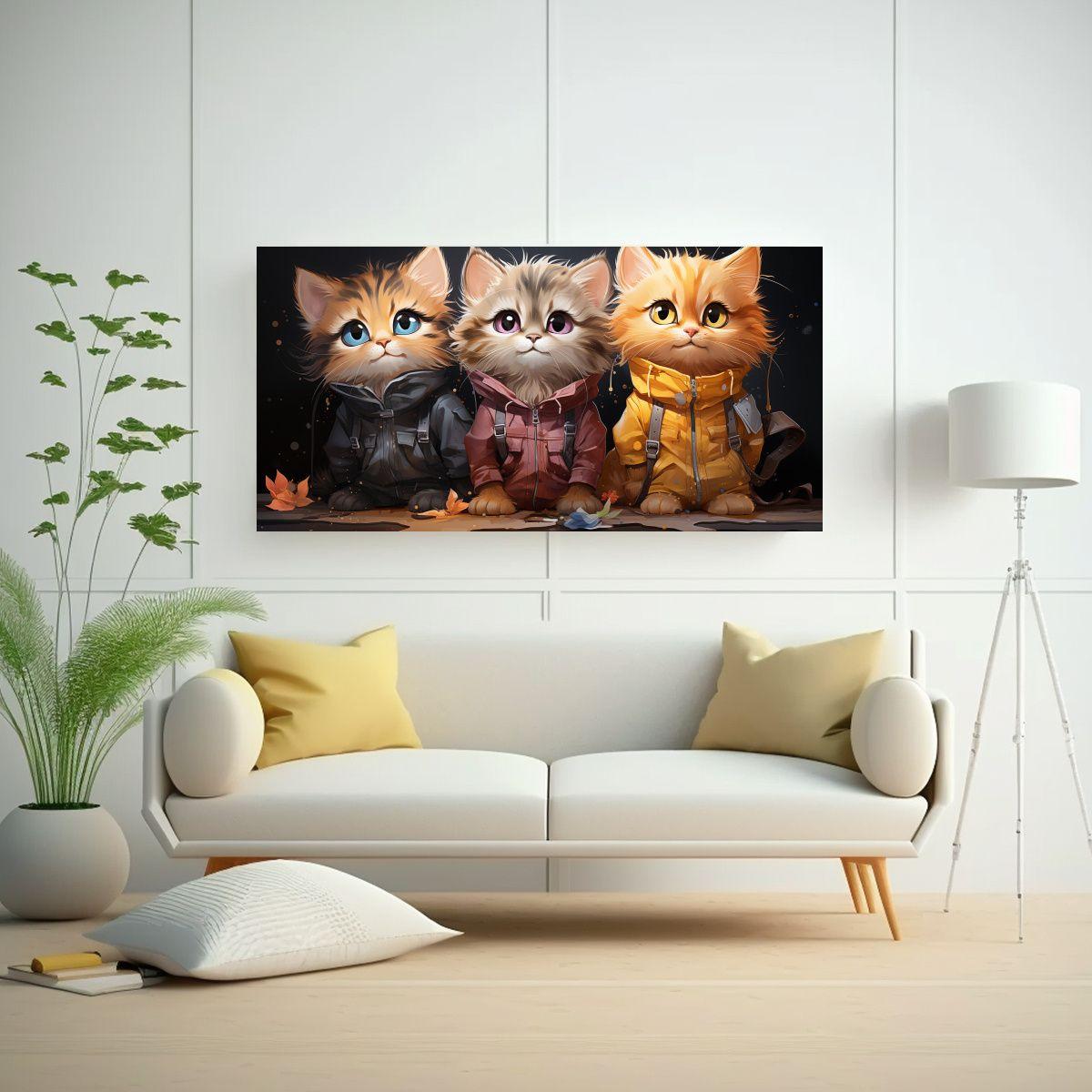 Diseño Refinado De Personajes De Tres Amigos 40x20cm-2