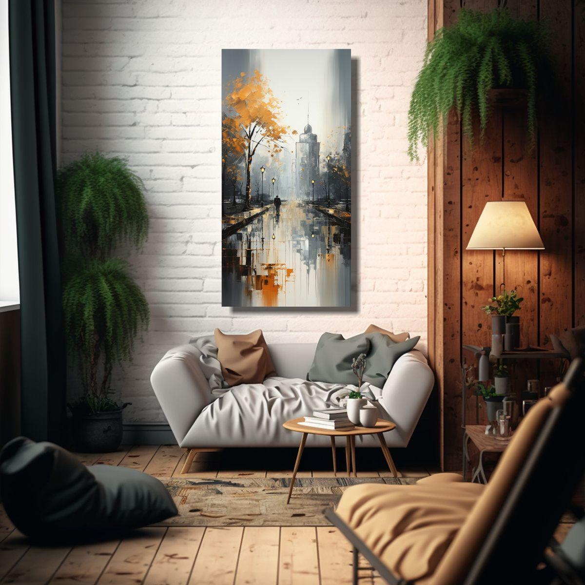 Arte Pared Colores Surrealista Abstracta árboles 60x120cm-2