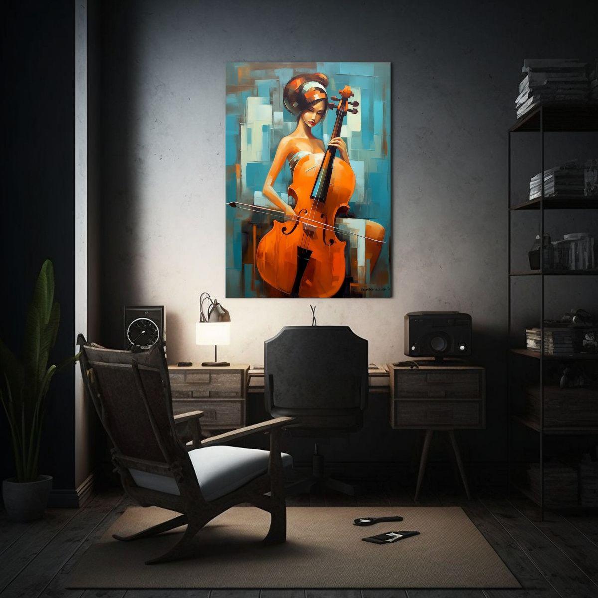 Lienzo De Tela Decorativo Con Elegancia: Mujer 60x90 Cm-2