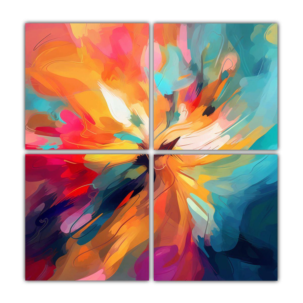 Arte Digital Inspirado En La Decoración Vintage 120x120 Cm-0