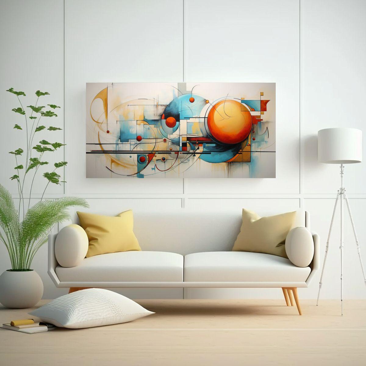 Pinturas Abstractas Modernas Con Estilo 40x20 Cm-2