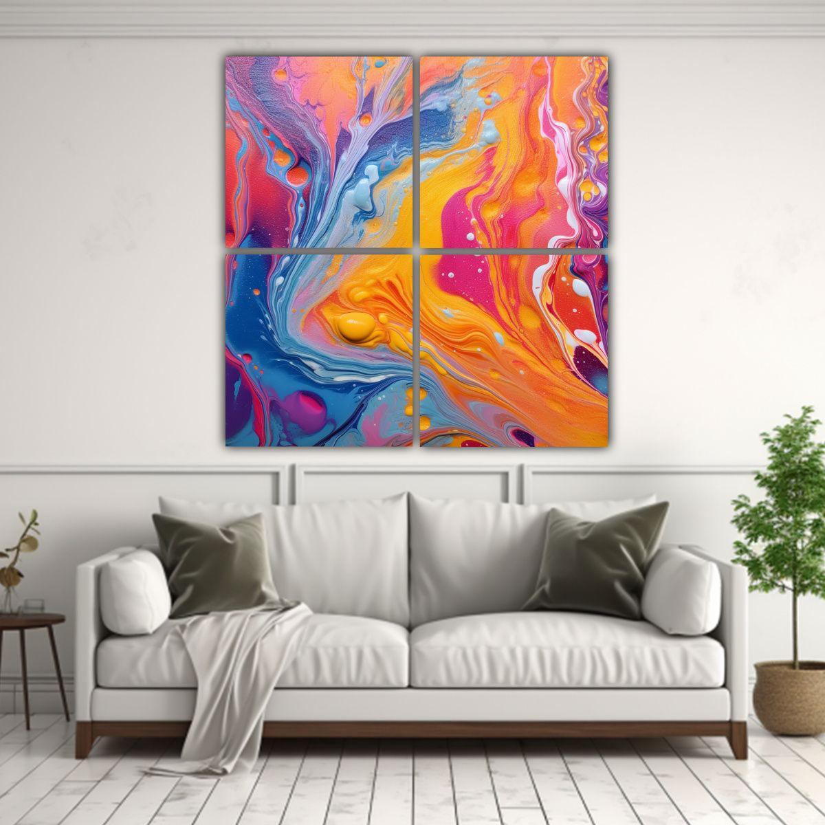 Pinturas Exclusivas De Pared Vibrantes 160x160 Cm-2