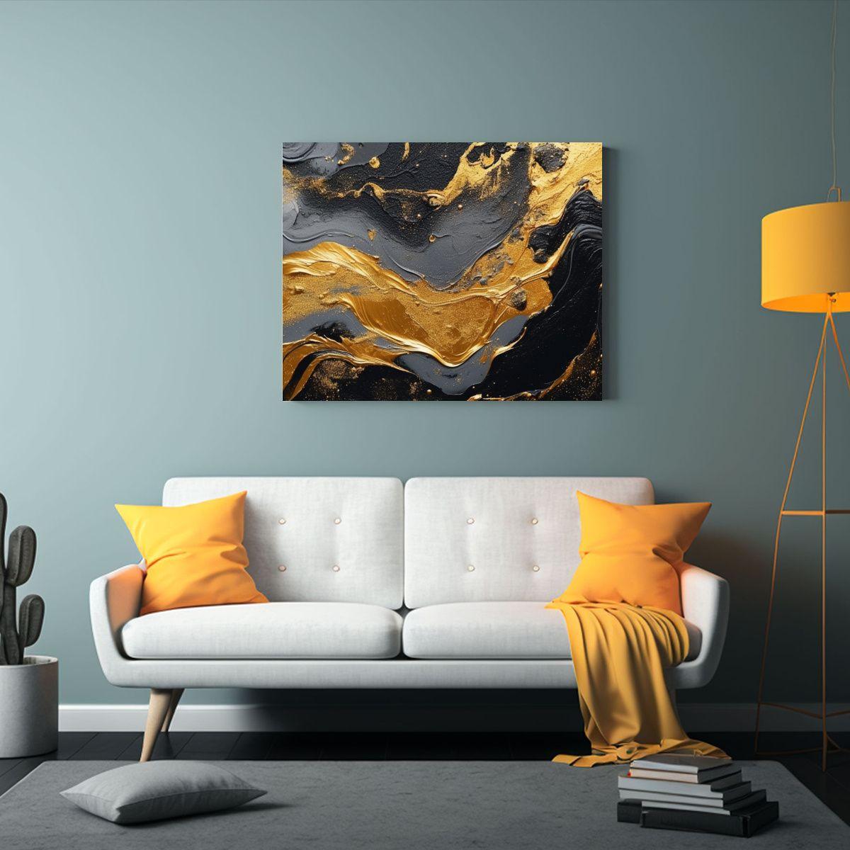 Lienzo Tela Colores Vibrantes Abstractos Derramados Decoraci 90x60cm-2