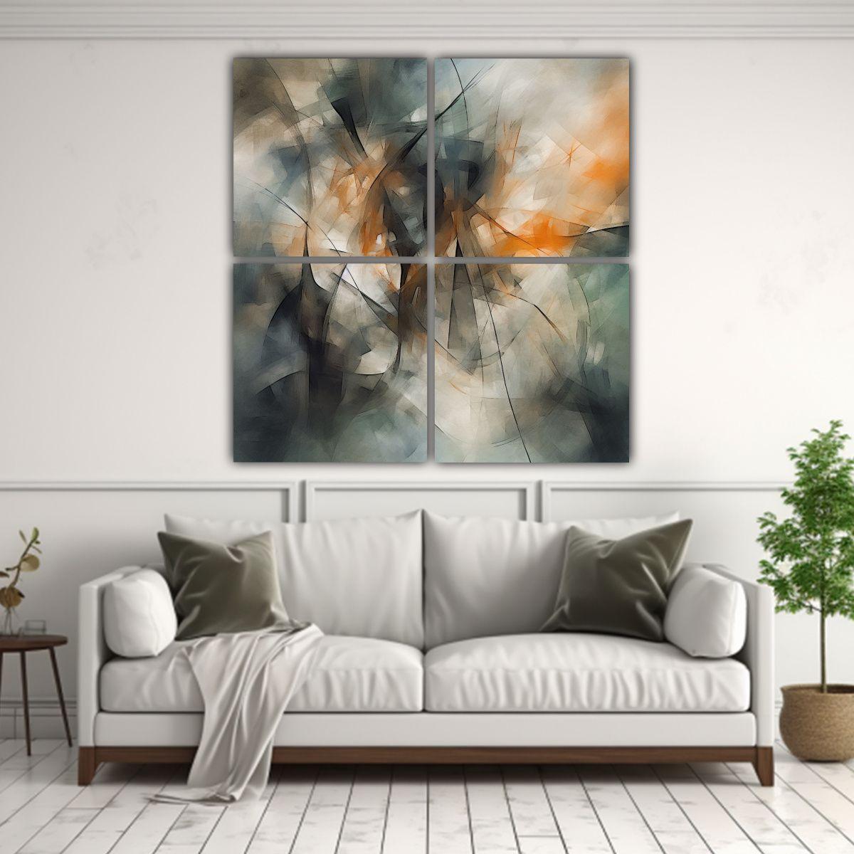 Cuadros Abstractos Intensos Para Cocina 100x100 Cm-2