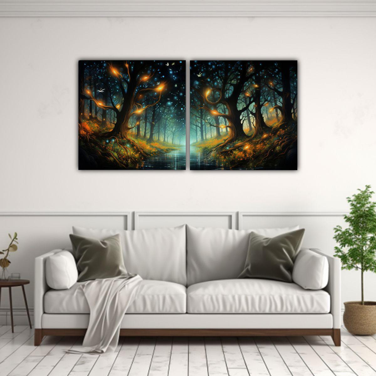 Pinturas Decorativas Intensas: Danza Dinámica 120x60 Cm-2