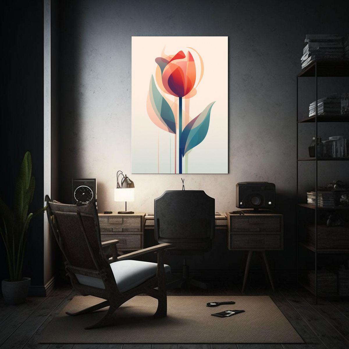 Cuadro Abstracto Estilo Tulip Minimalista Estilo 40x50cm-2