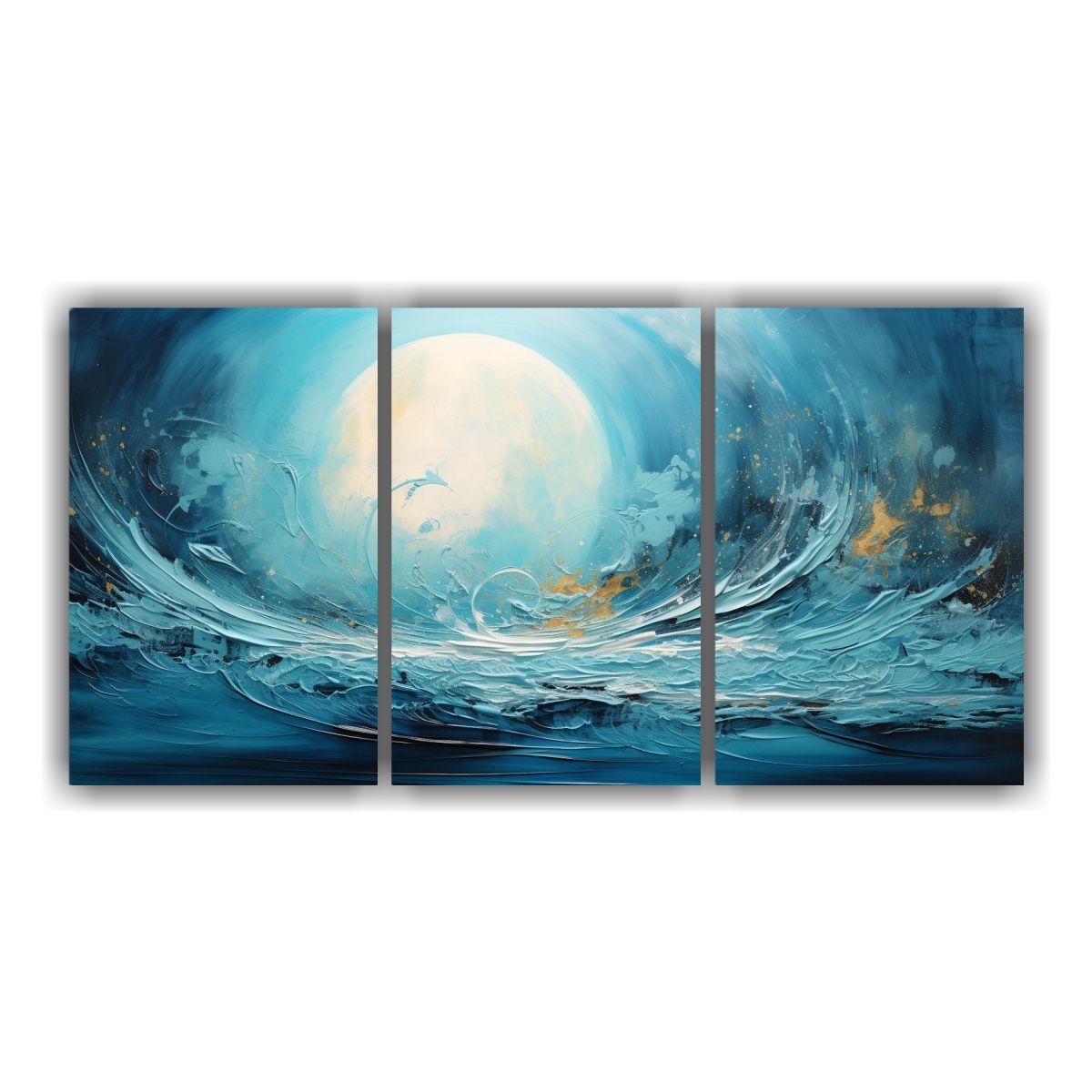 Pinturas Decorativas Abstractas De Luna Y Mareas 240x120 Cm-0