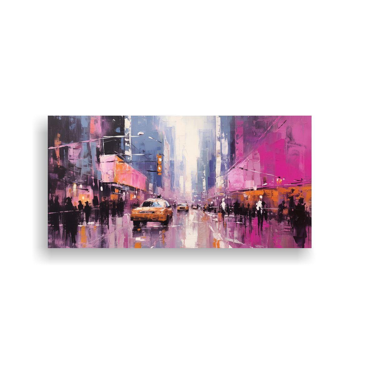 Pintura Lluviosa En Animado Ambiente: Gama De 40x20cm-0