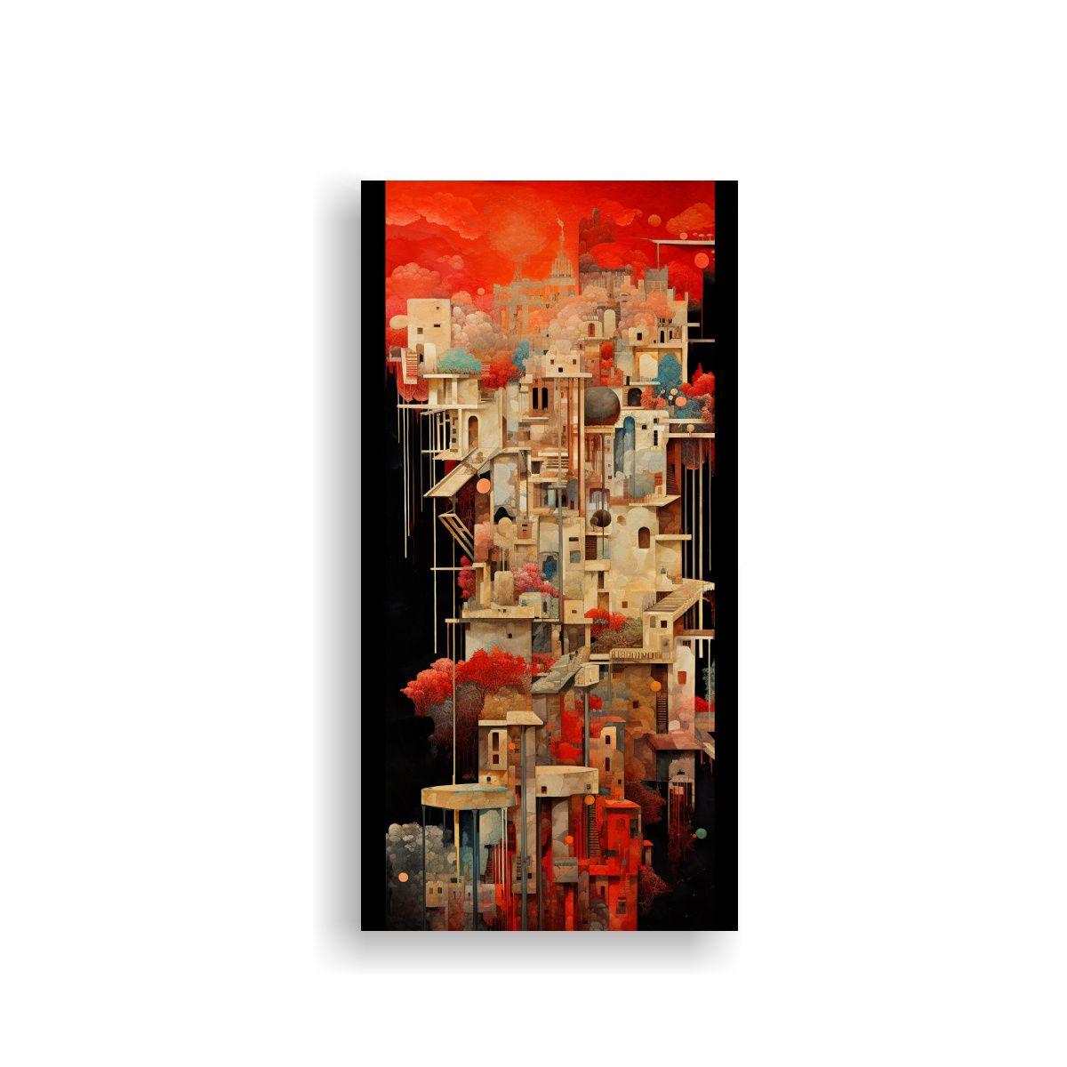 Tela En Bastidor Para Decoración Minimalista 30x60cm-0