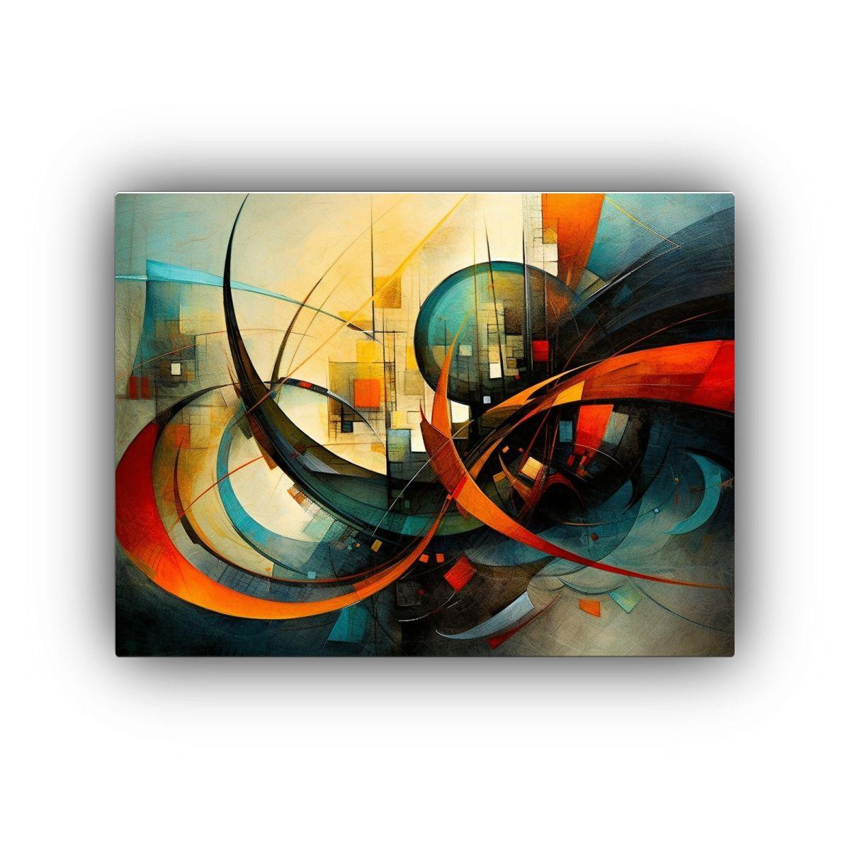 Pinturas Abstractas En Lienzo: Arte Temático 50x40cm-0