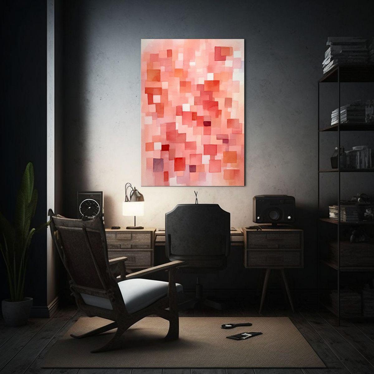 Pintura En Bastidor Composición Acuarela 50x65cm-2