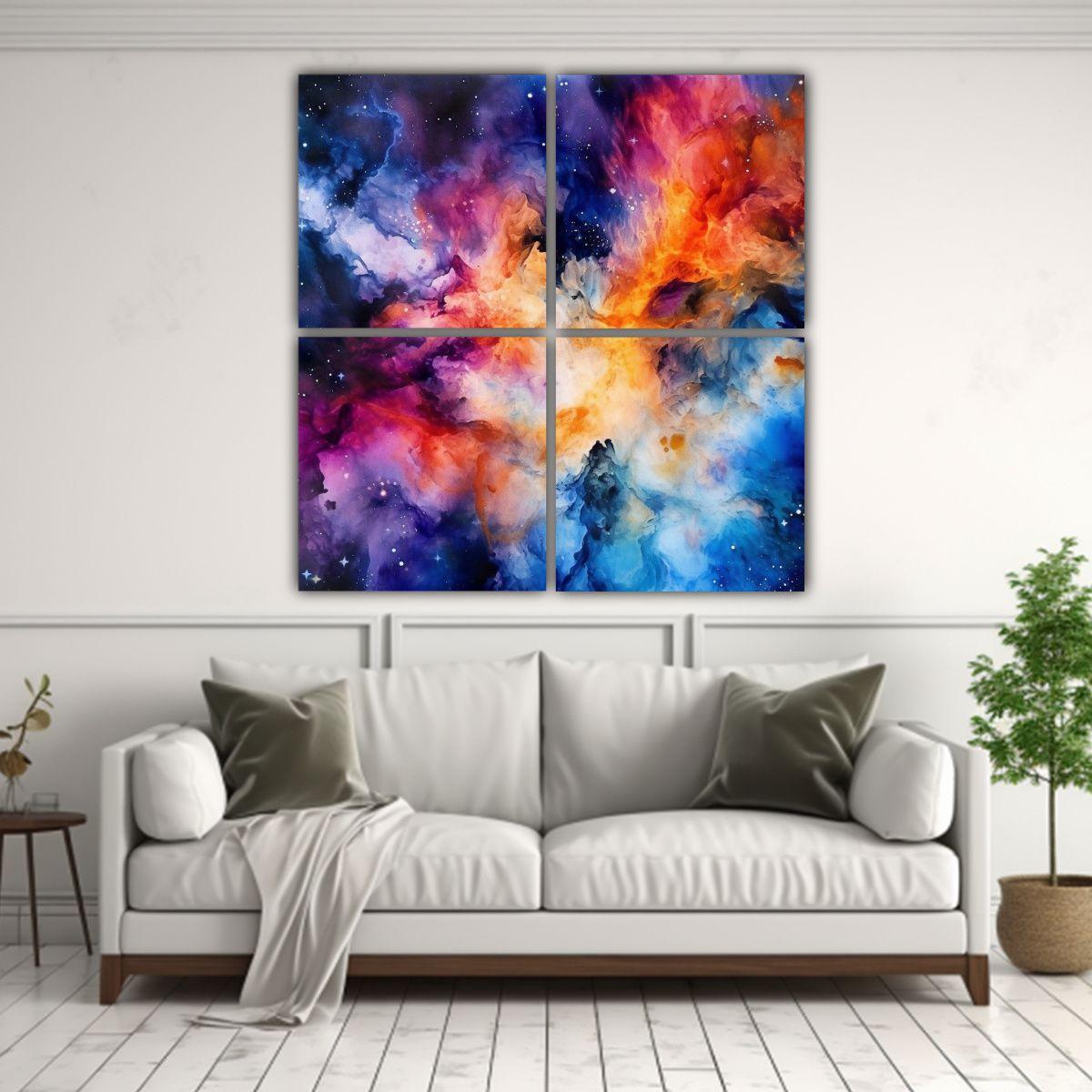 Cuatro Lienzos Fotografía Protagonismo Estilo 40x40 Cm-2