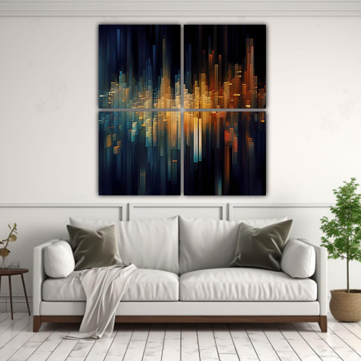 Cuadro De Dibujo Exposición Imagen Abstracta 160x160 Cm-2