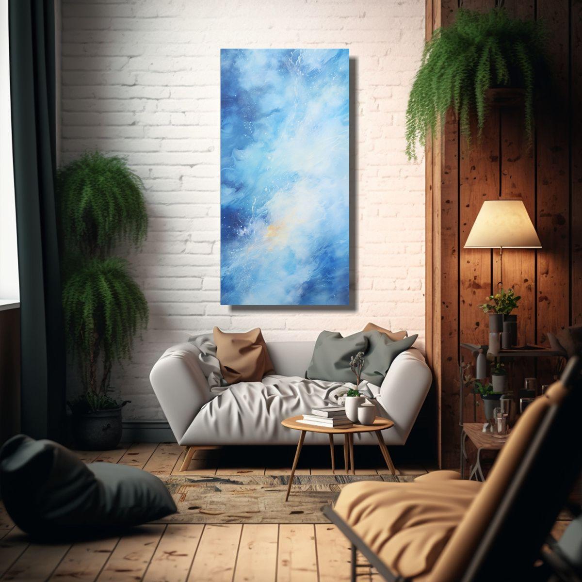 Cuadro De Tela Temática De Acuarela De Tormenta 30x60cm-2