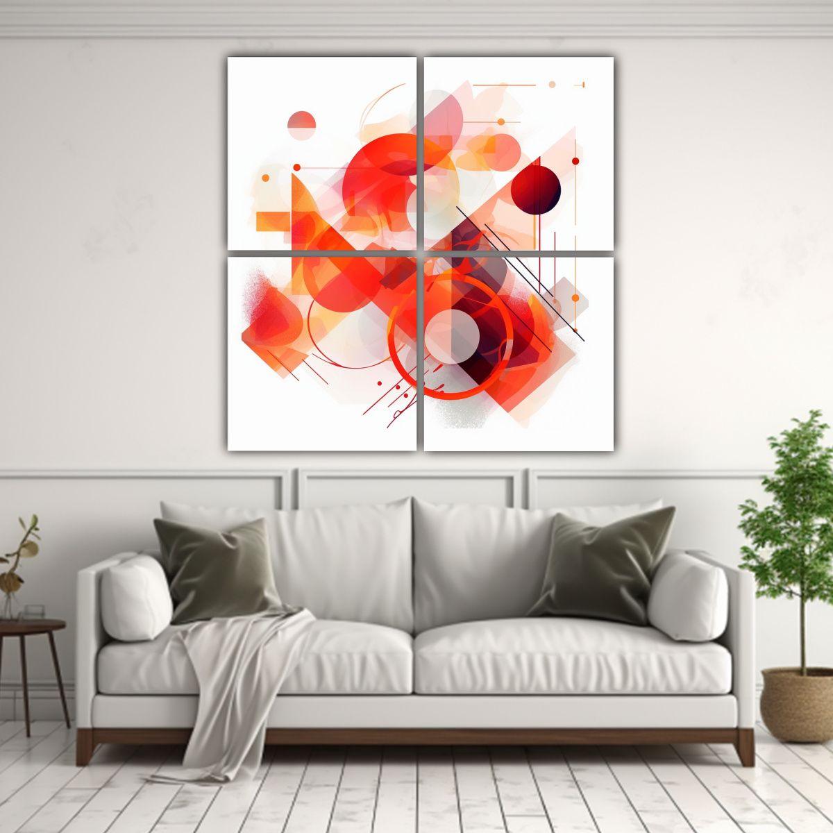 Pinturas De Decoración Abstracta Con Figuras 60x60 Cm-2
