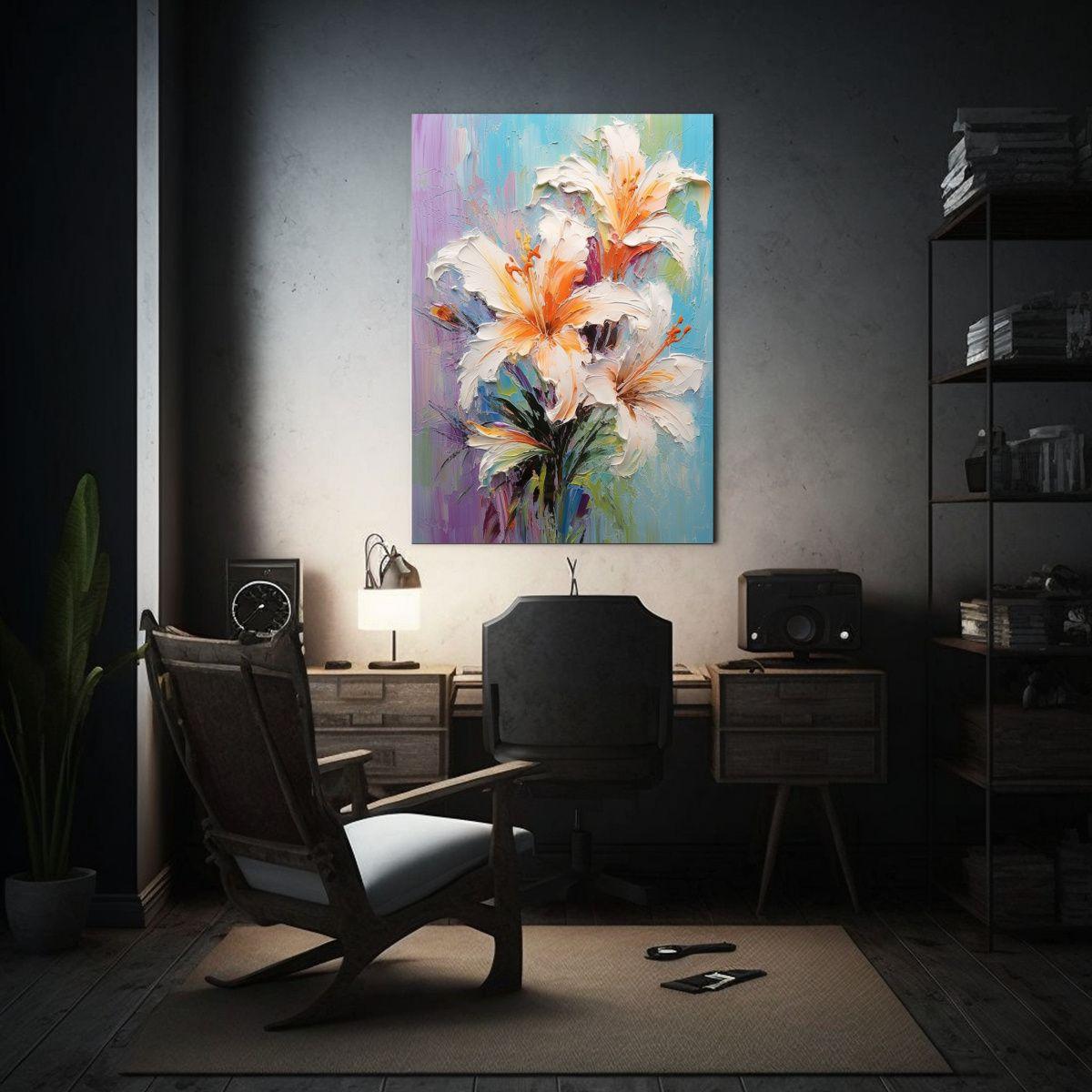 Arte De Pared Magician Lily: Pintura Abstracta 20x30cm-2