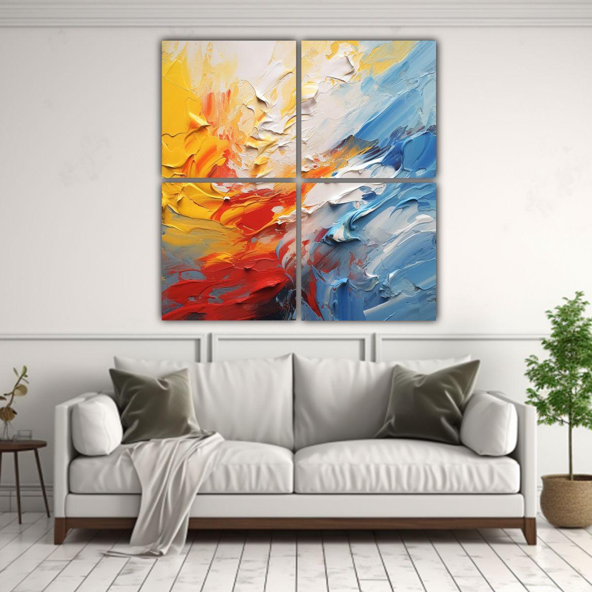 Pinturas De Decoración En Bastidor Vanguardia 60x60 Cm-2