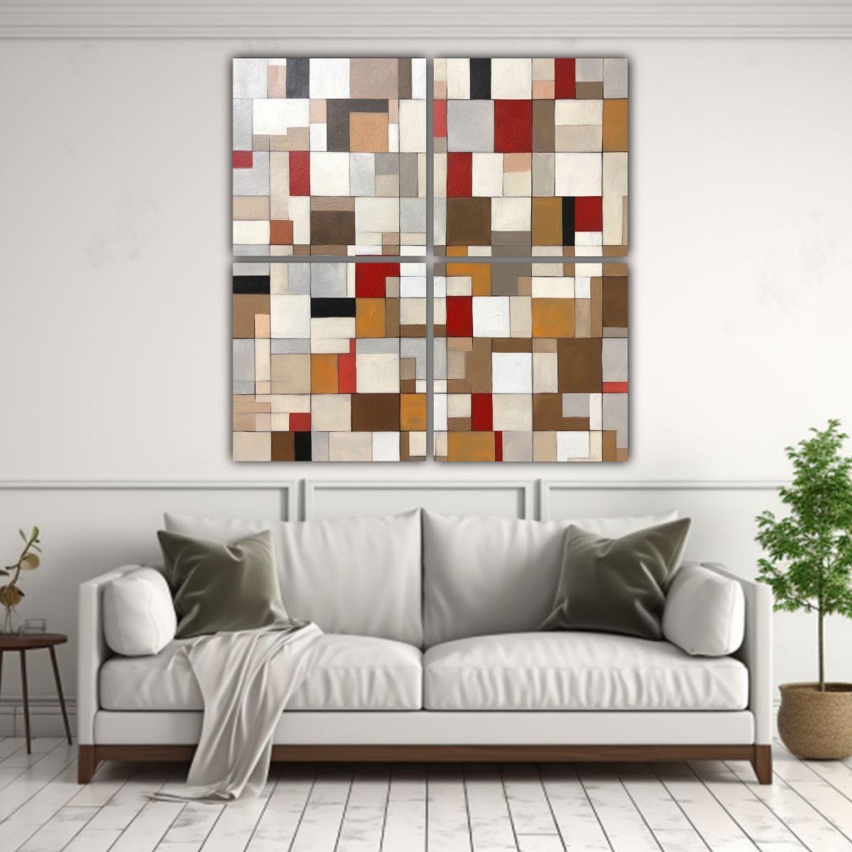 Cuadro Tela Sublimada Minimalista Arte En Lienzo 180x180 Cm-2
