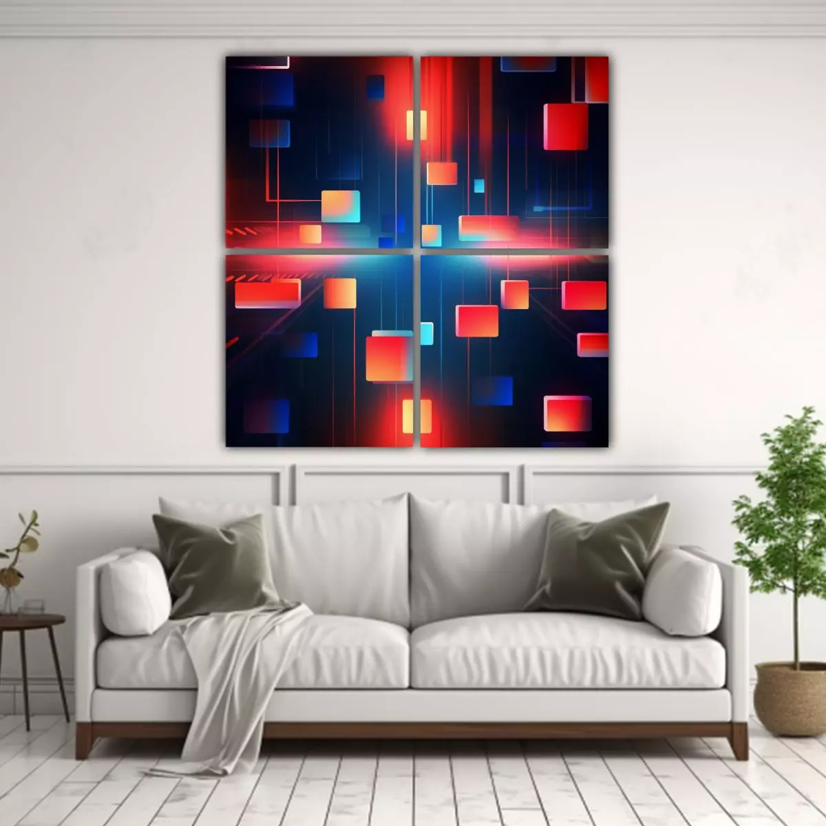 Cuatro Cuadros Sublimados De Tela Con Diseño 200x200 Cm-2