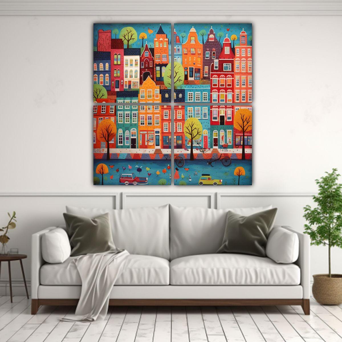 Cuatro Artes Fotografía: Pinturas Decorativas 140x140 Cm-2