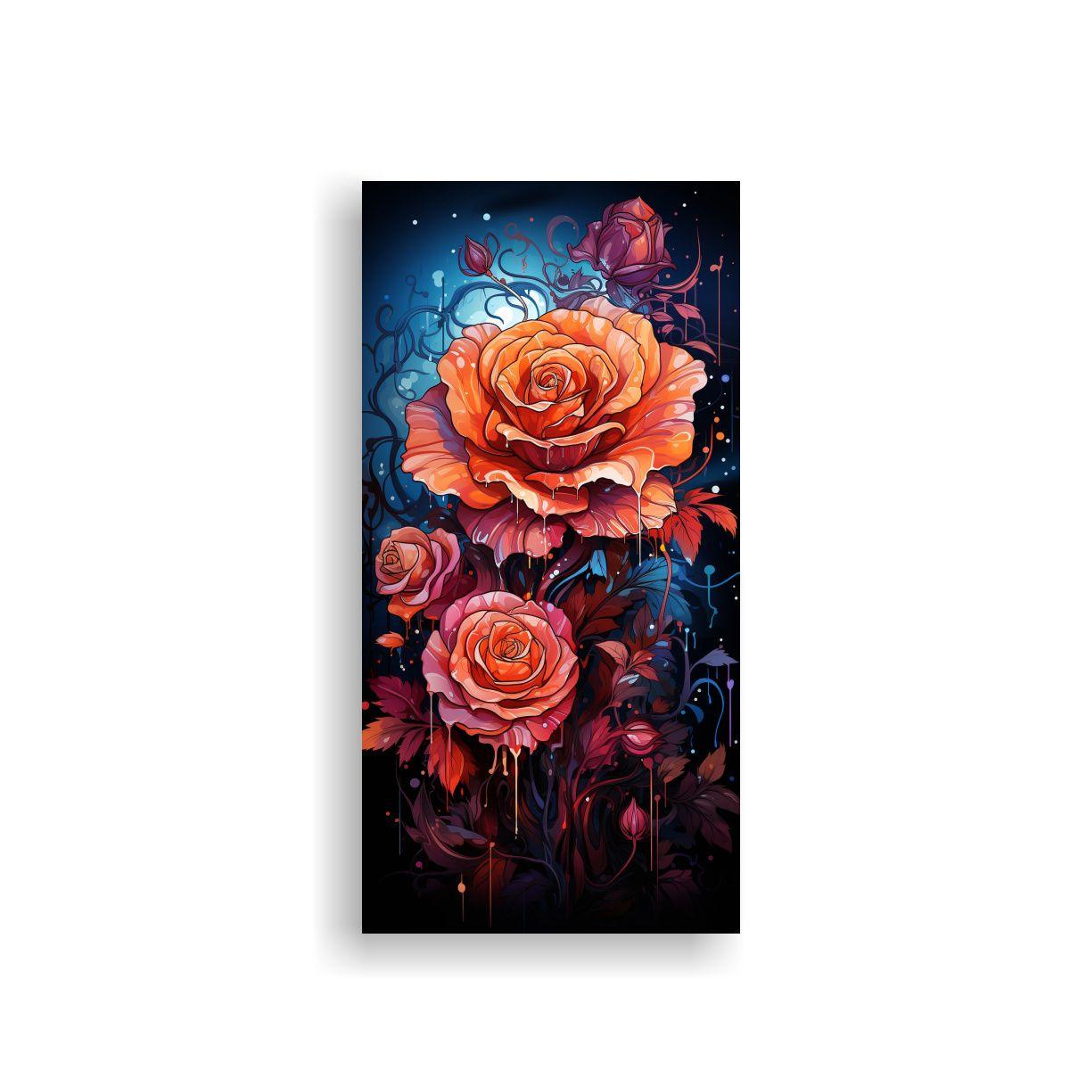 Pintura Decorativa De Estilo Graffiti Con Fondo 50x100cm-0