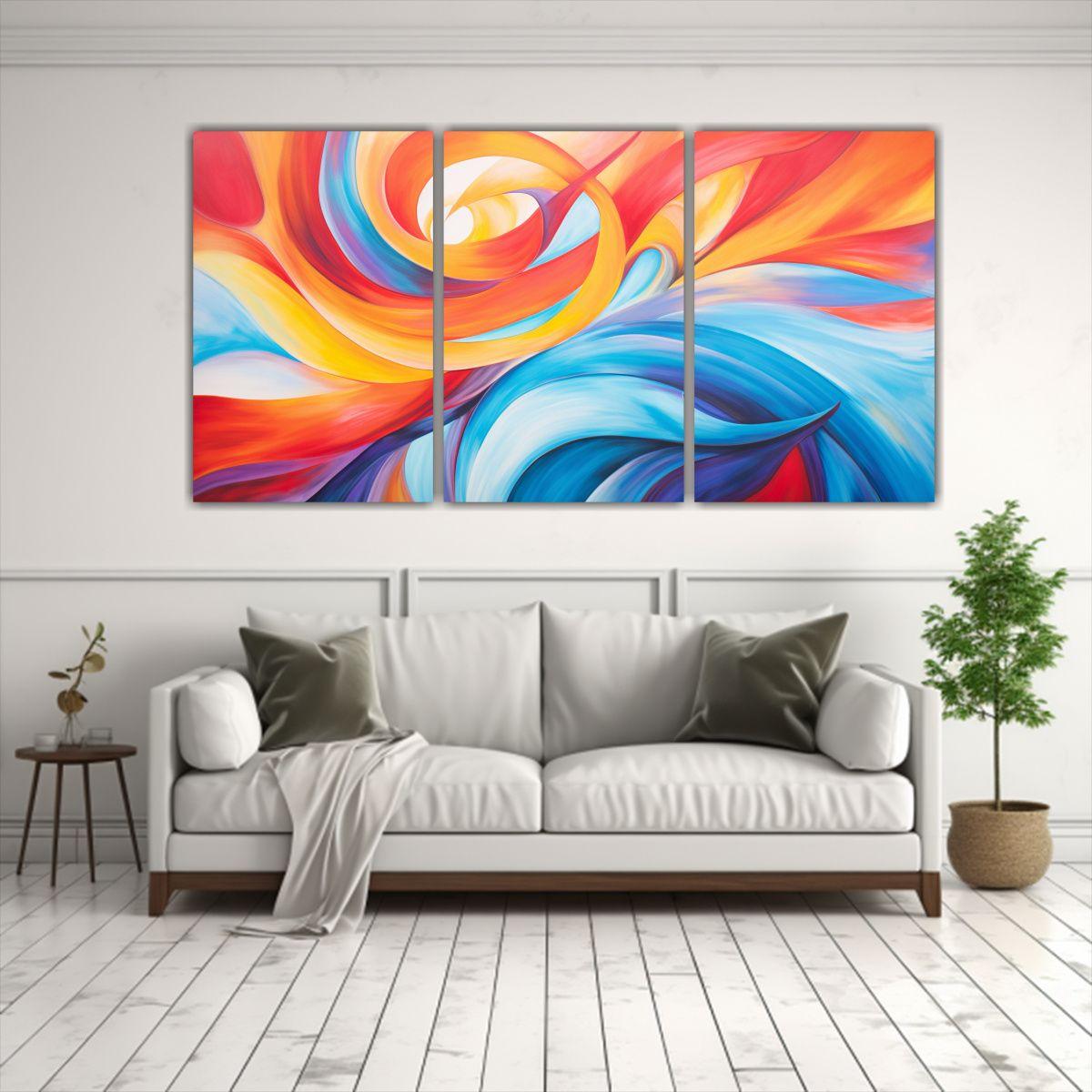 Pinturas De Decoración Con Whirling Abstract 60x30 Cm-2