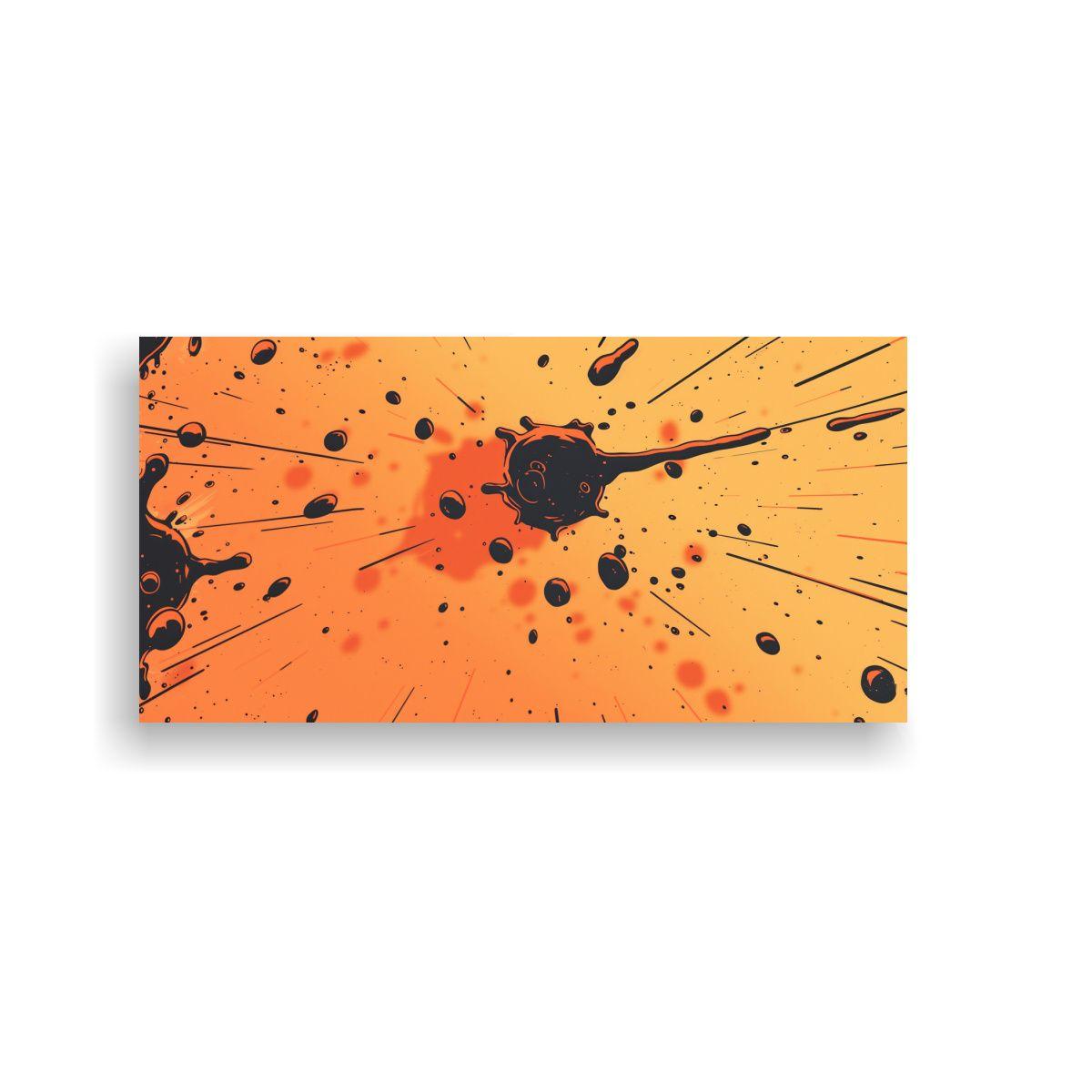 Pintura Lienzo Tela Ambiente Abstracción Estilo 100x50 Cm-0