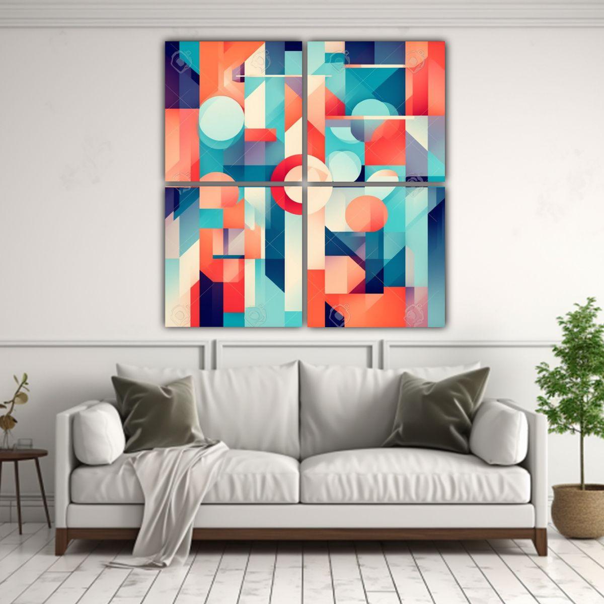 Cuadro Lienzo 2023 Impresionante Abstracto 60x60 Cm-2
