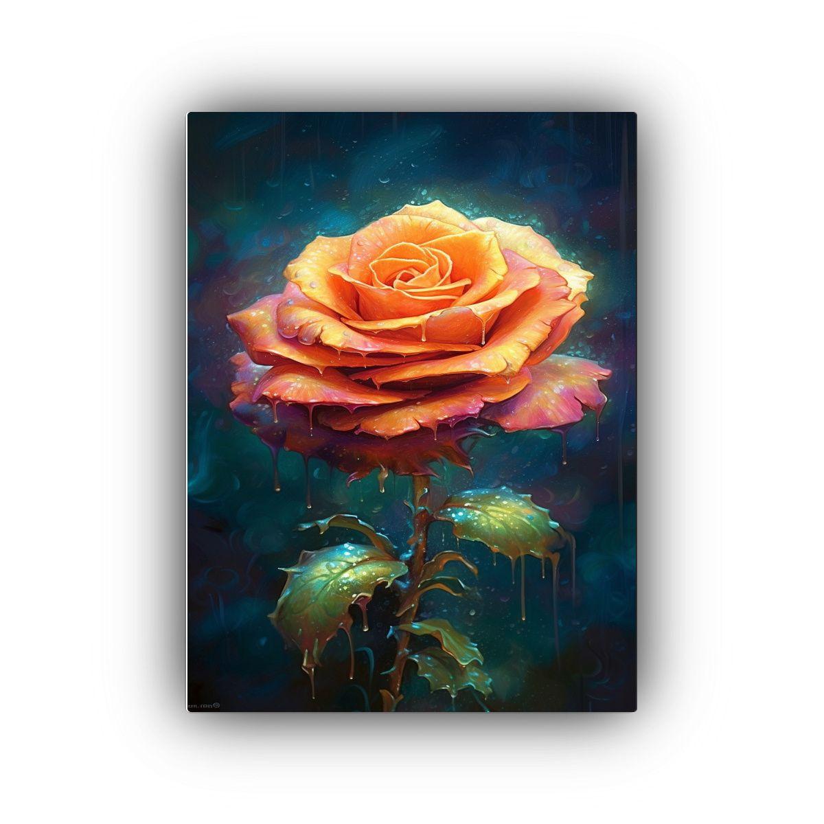 Pintura Decorativa De Baño Abstracto The Rose 50x75cm-0