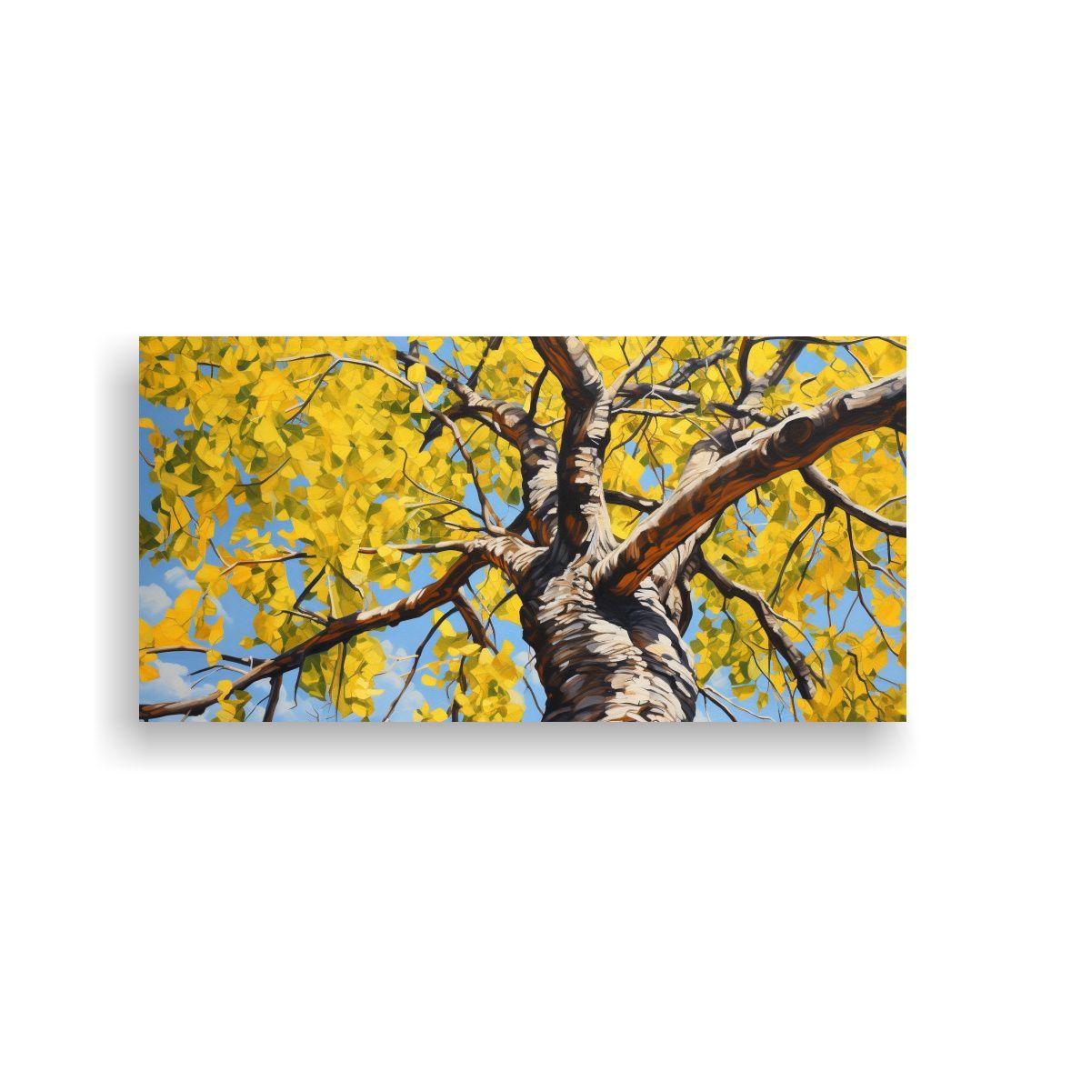 Cuadro Abstracto De Un árbol De Algodoncillo Con 160x80 Cm-0