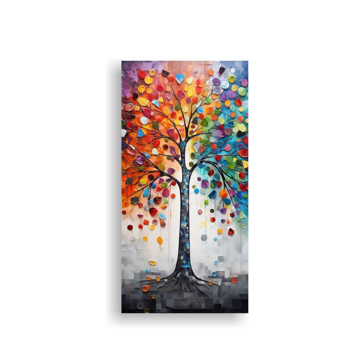 Pintura Decorativa Armonía De Colores En Alta 70x140cm-0