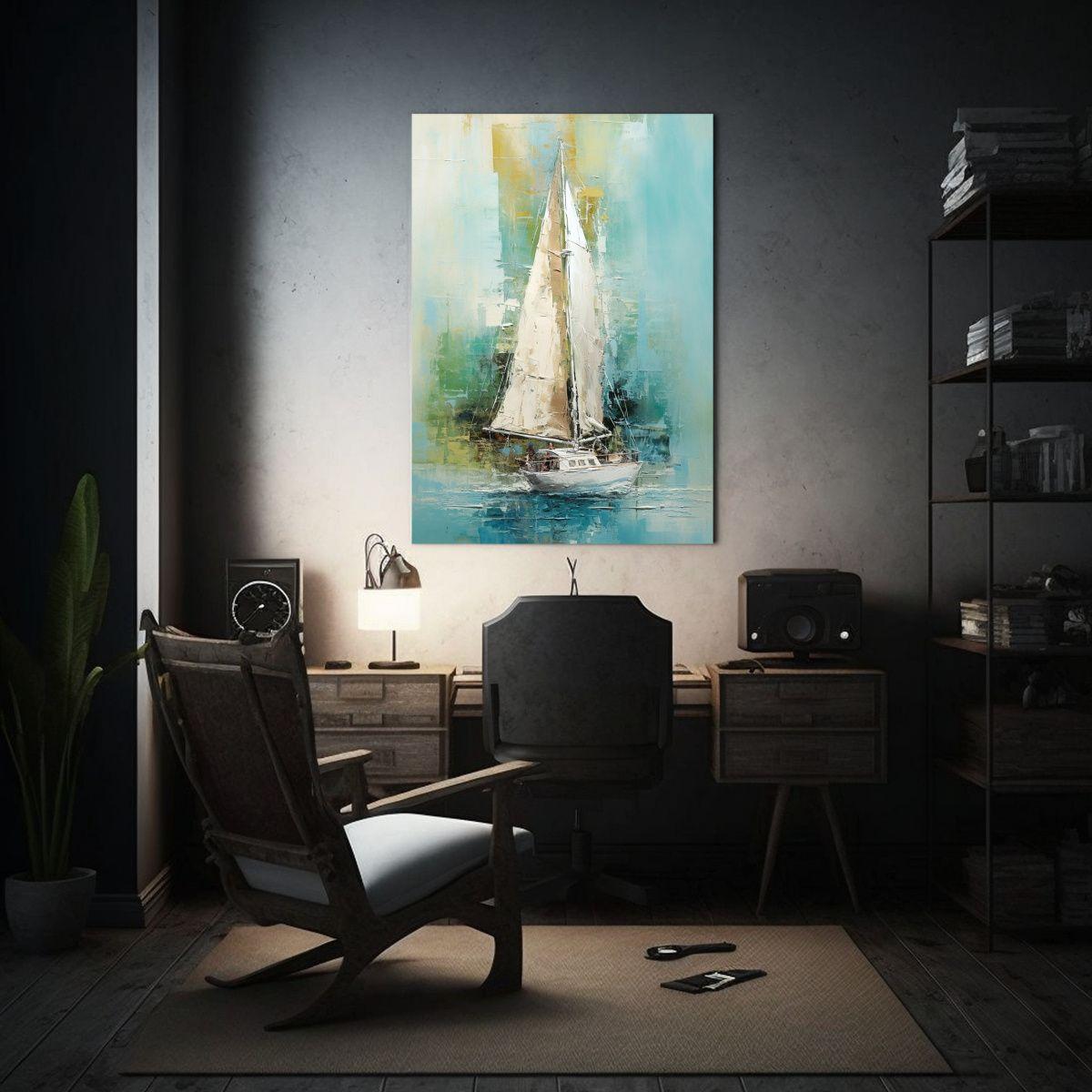 Lienzo Tela Sublimada Arte Gráfico Barco De Vela 50x75cm-2