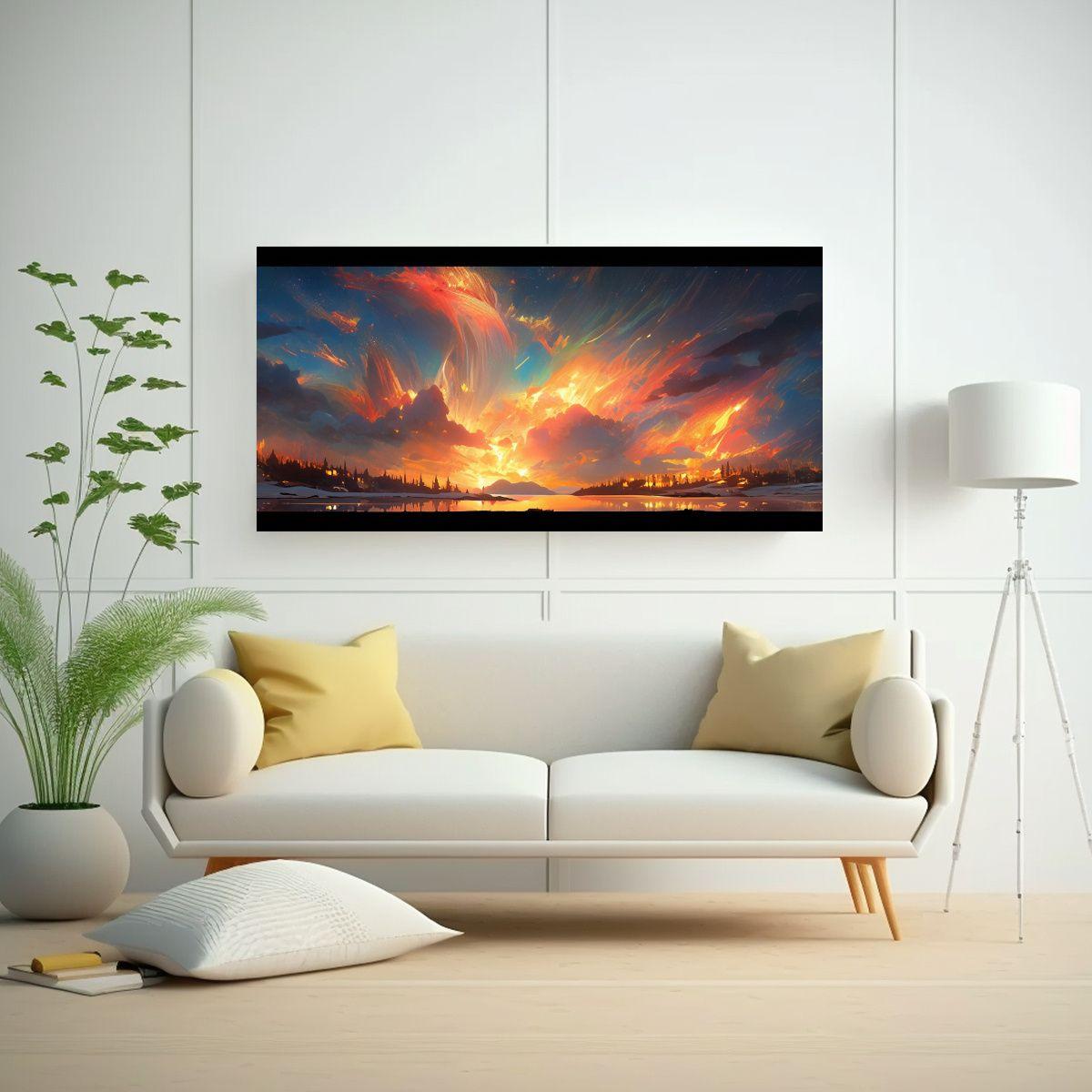 Venta Pinturas Abstractas Armonía Cromática 140x70cm-2