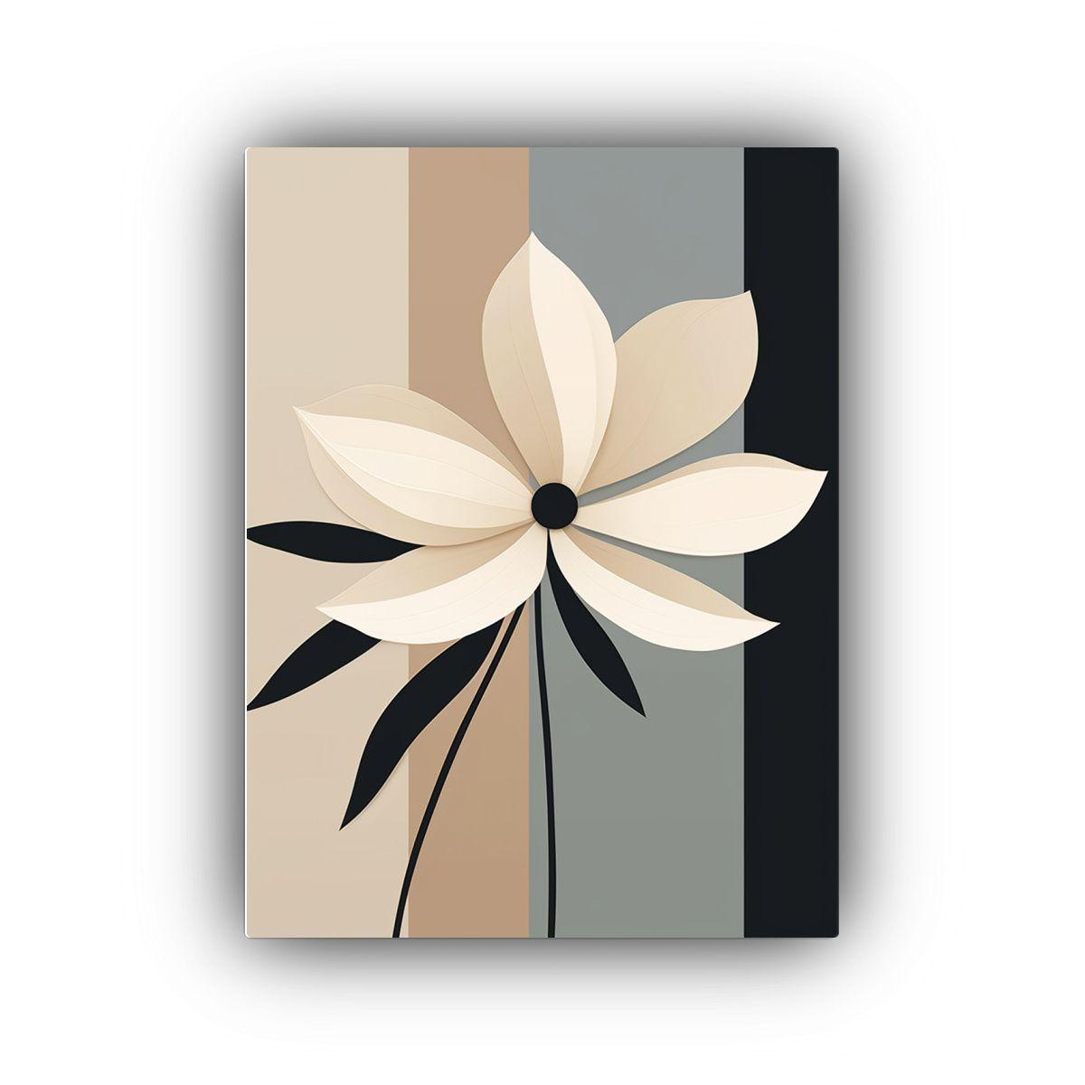 Cuadro Minimalista Vanguardia: Flor Abstracta 50x75cm-0