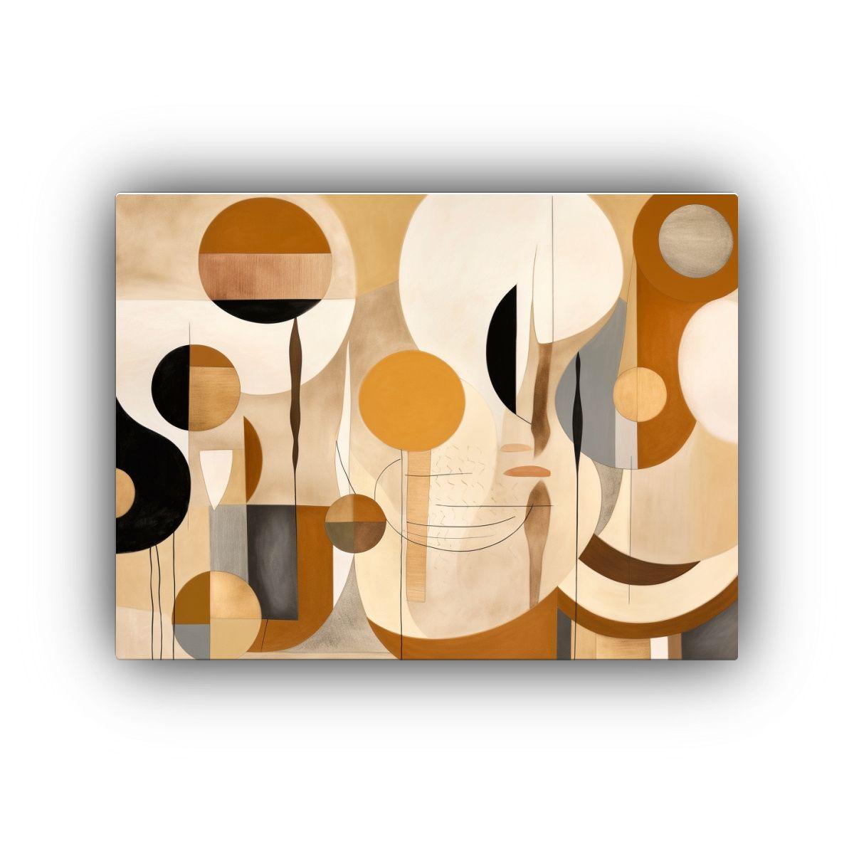 Cuadro Venta Intenso: Arte Africano Abstracto Con Formas Org 65x50cm-0