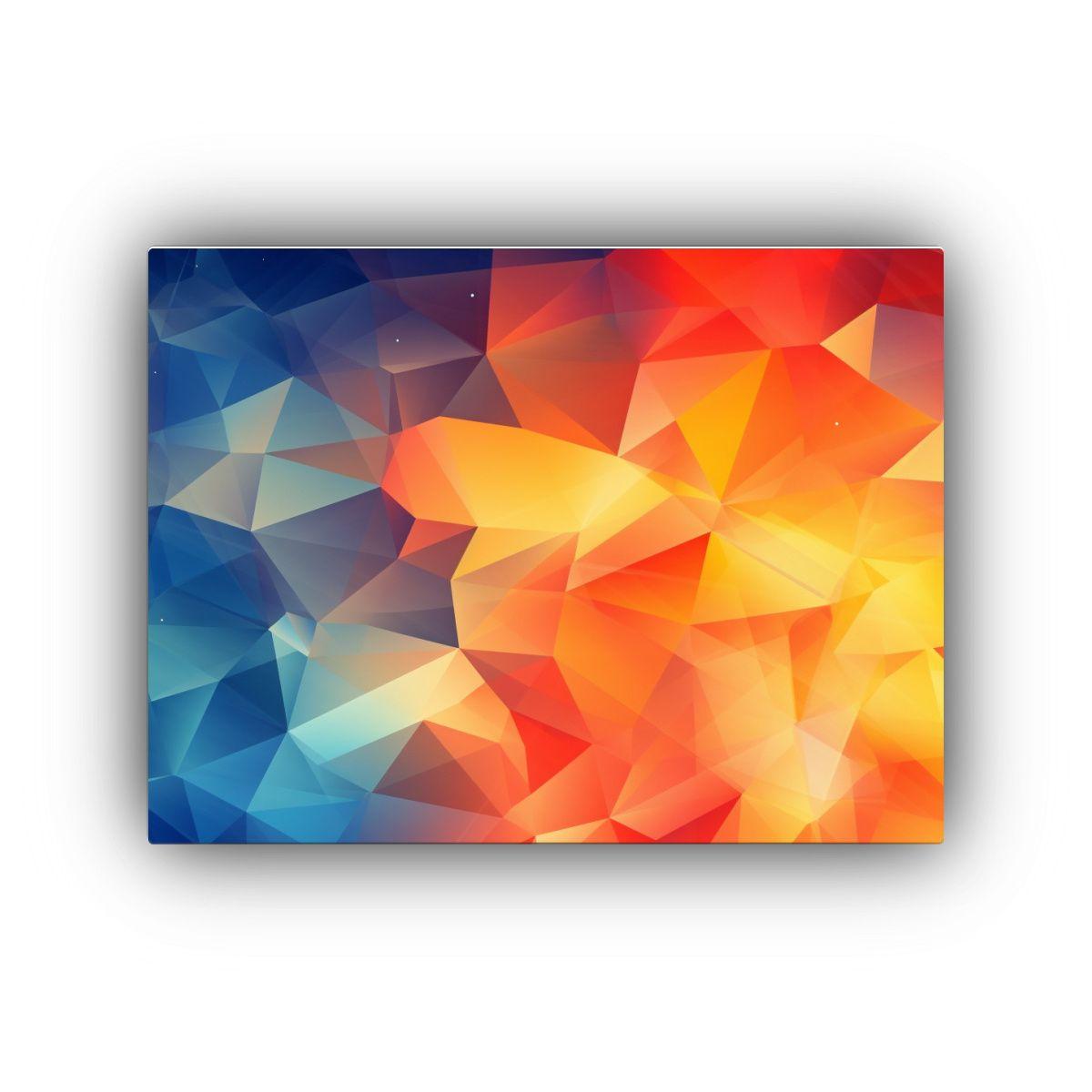 Cuadro Moderno Abstracto Poligonal Para Decoración De Sala 50x40cm-0