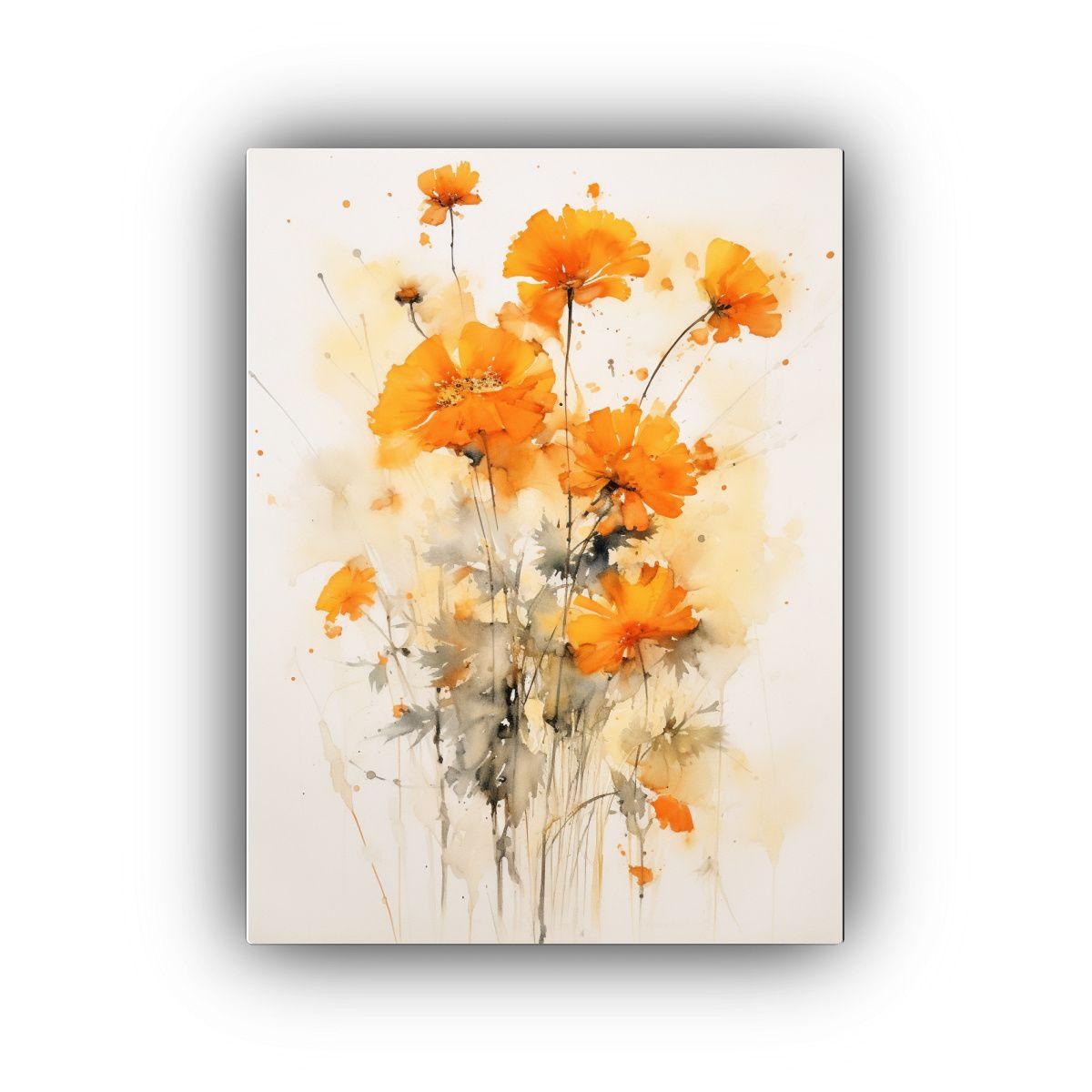 Cuadro De Tema Reflejo: Pétalos De Caléndula 30x45cm-0