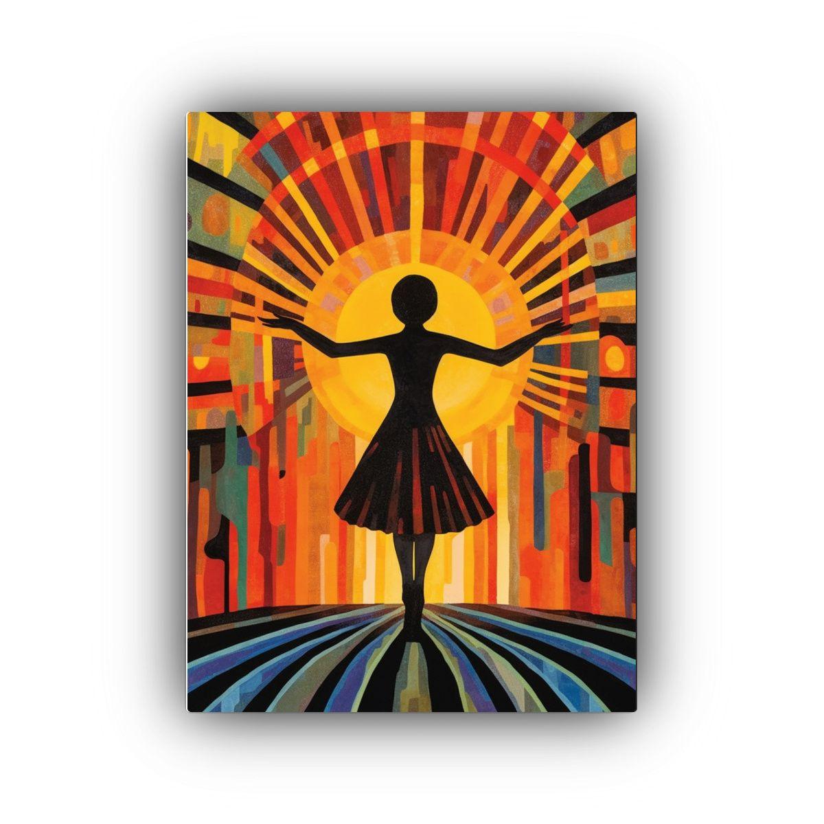 Cuadro Poder Mujer Bailando Por Hundertwass 50x75cm-0