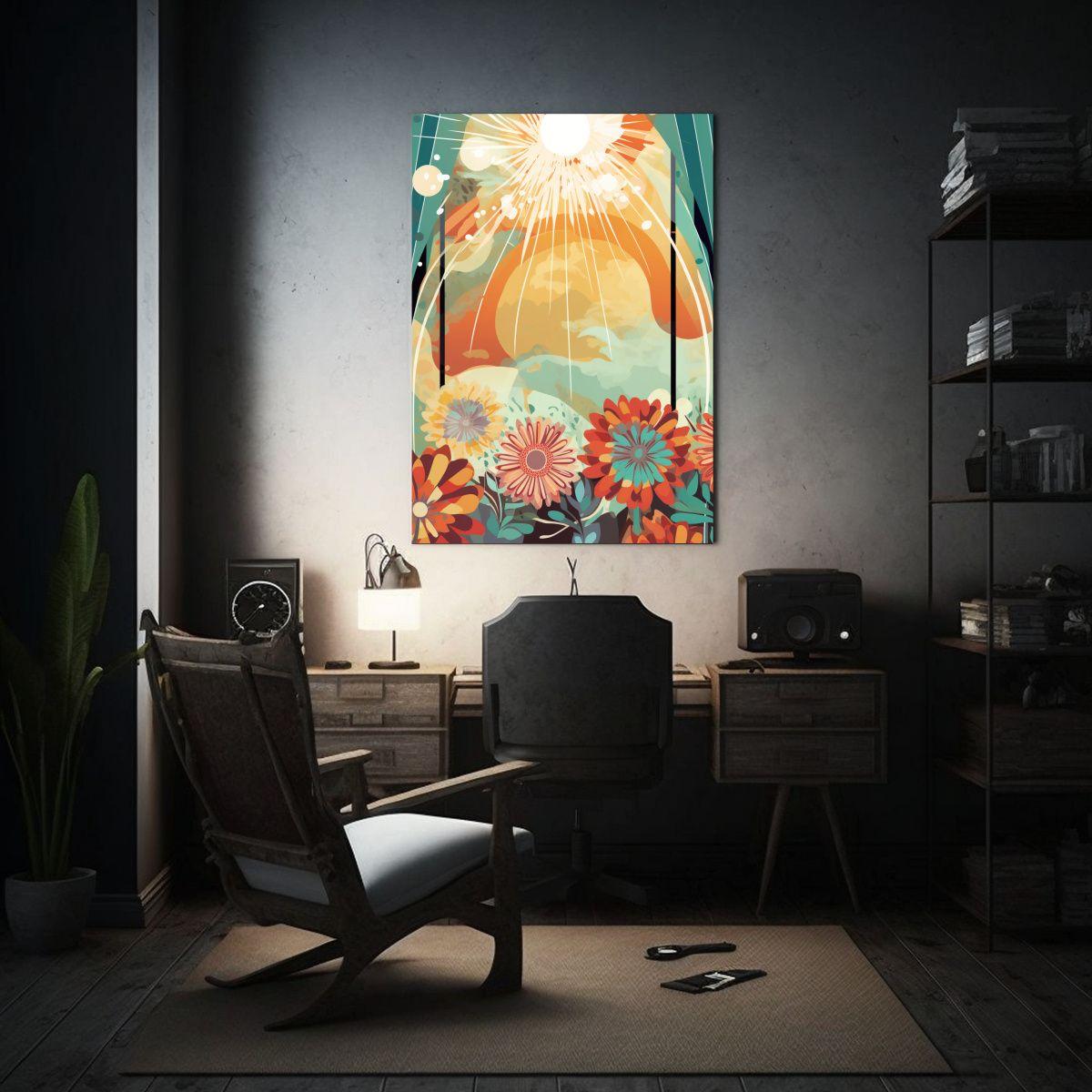 Pintura Abstracta Surrealista De Ventana En Lienzo 40x60cm-2