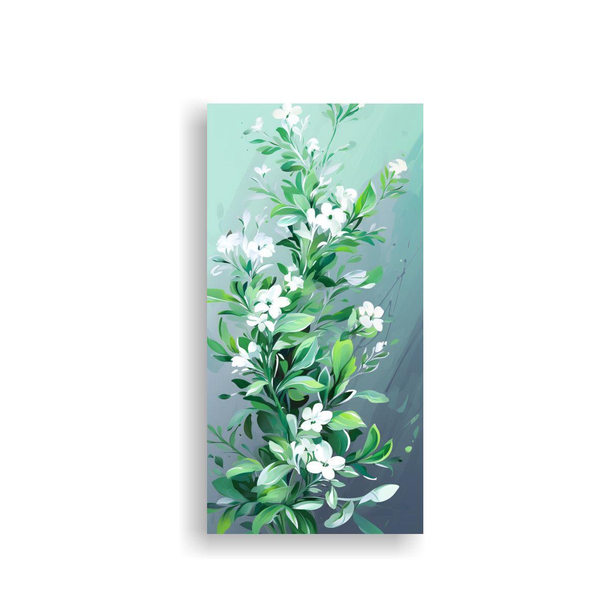 Cuadro Contraste Hierbas De Thyme En Verde Y 60x120cm-0
