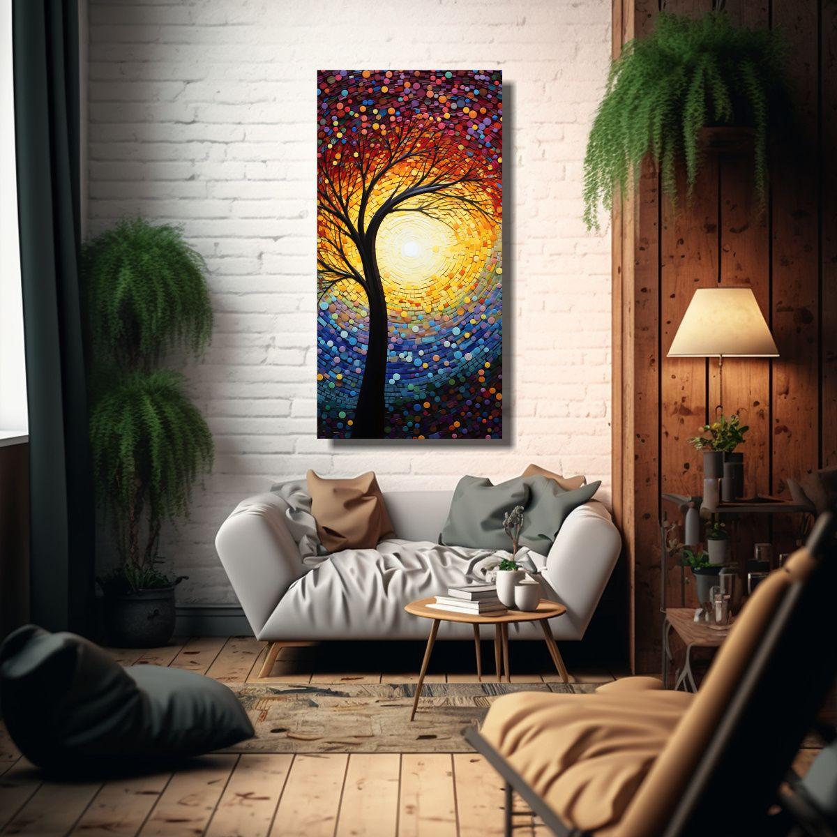 Pintura Decorativa De Lienzo Con Fusión 50x100cm-2