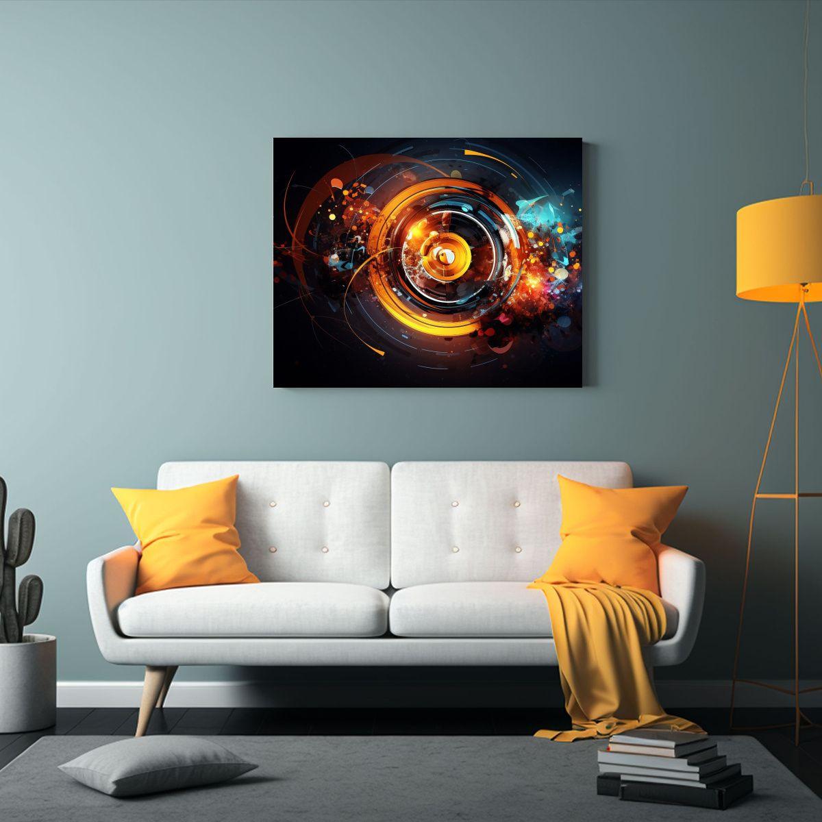 Fondo De Tecnología Con Diseño Gráfico De Alta 45x30cm-2
