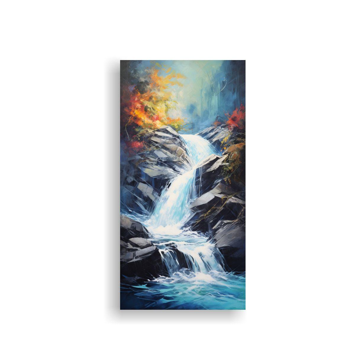 Pintura Decorativa En Cascada Abstracta Con 60x120cm-0